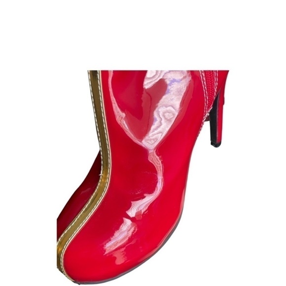 Costume Platform Boots-RED GOLD - Picture 2 of 16